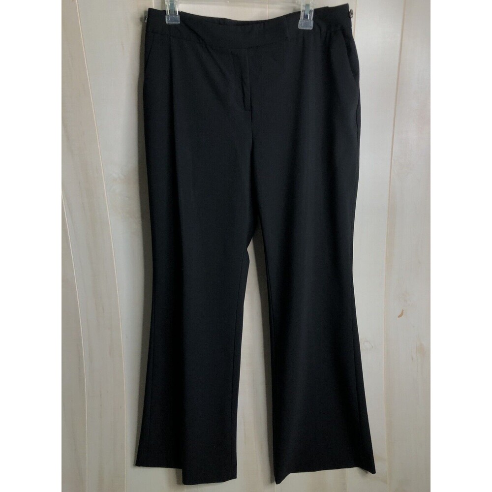 Lands End Womens Black Stretch Bootcut Casual Pants Size 10